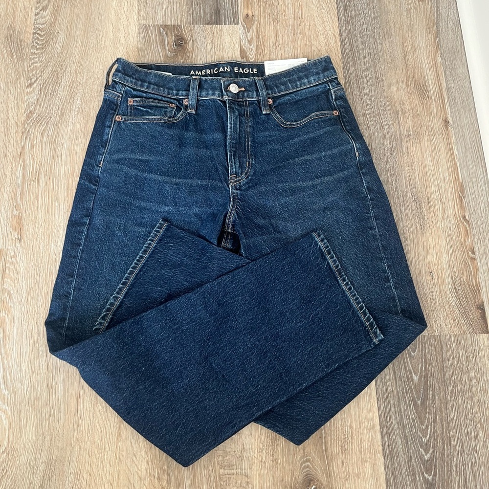 American eagle super high rise ankle straight